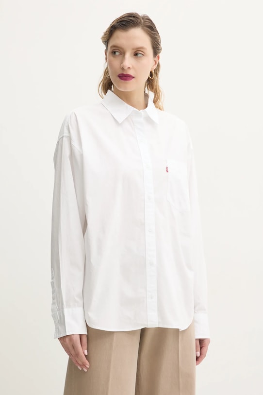 

Хлопковая рубашка Harlie New BF Shirt Levi'S, белый