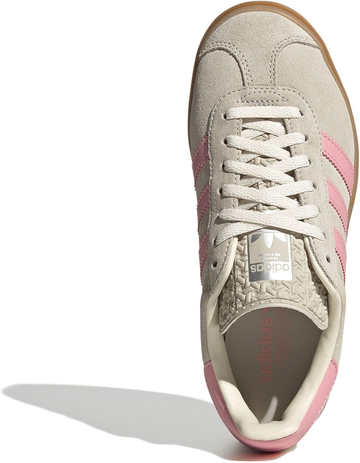 Кроссовки adidas Unisex Adult Gazelle Bold J, розовый/серый — фото 2