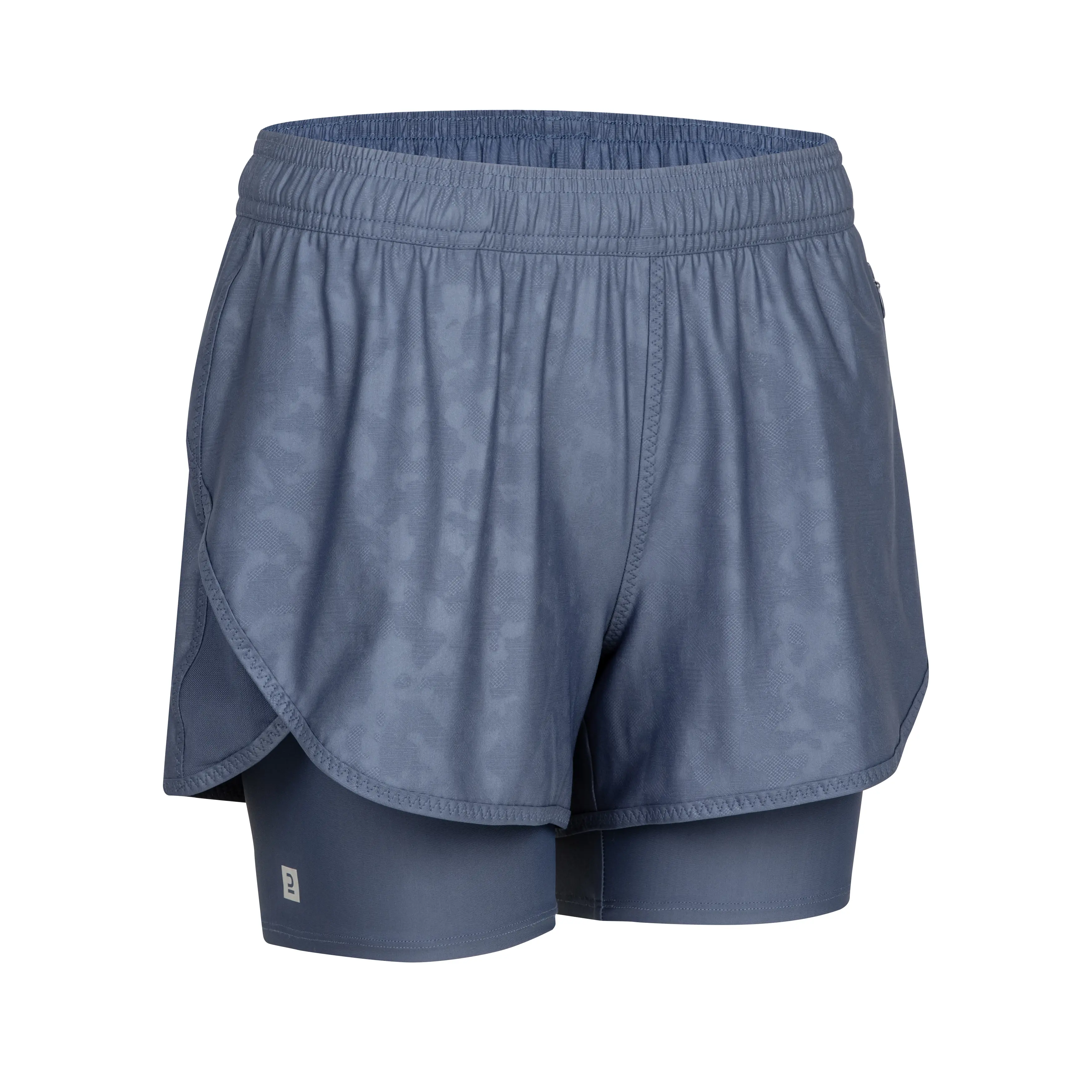 

Женские шорты для фитнеса Domyos 2 в 1 тёмно-бирюзовые