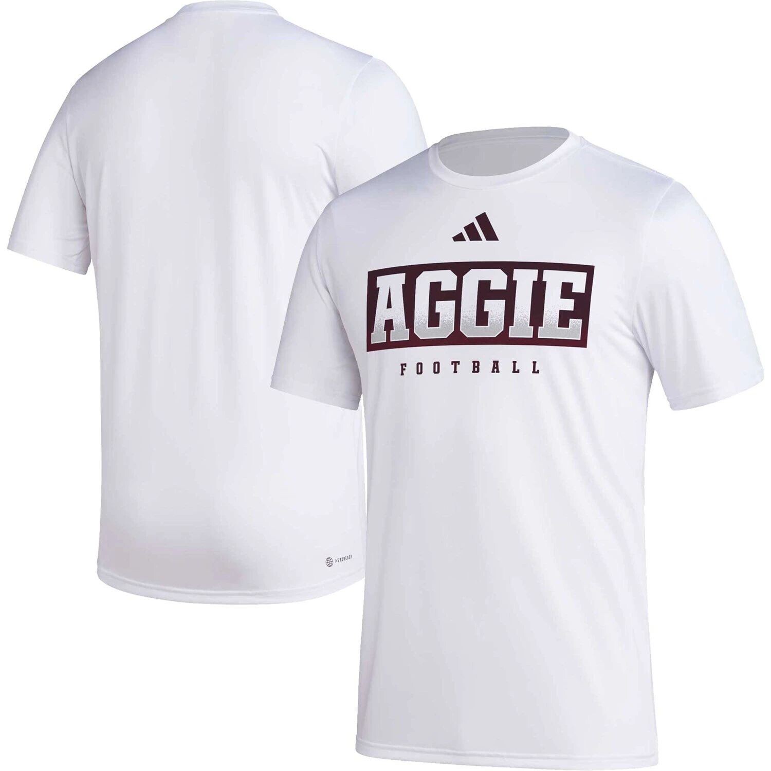 

Мужская белая футболка перед игрой Texas A&M Aggies Football Practice AEROREADY adidas, Белый, Мужская белая футболка перед игрой Texas A&M Aggies Football Practice AEROREADY adidas