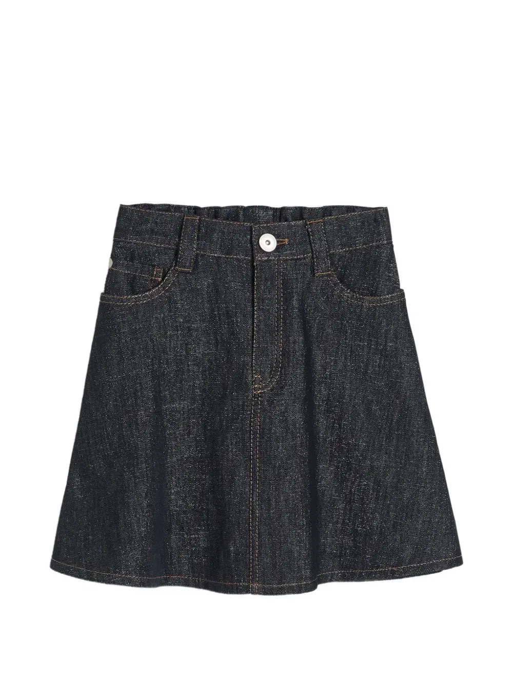 Джинсовая юбка с декором Monili Brunello Cucinelli Kids, синий