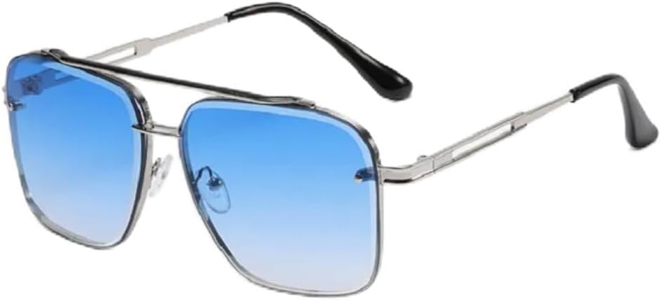 

Мужские солнцезащитные очки в металлической оправе, с полимерными линзами, для вождения, путешествий и активного отдыха, с защитой от УФ-излучения UV400 UUPTTPL, C4 Silver Blue