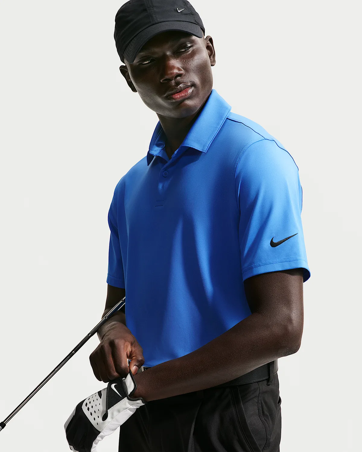 Мужское поло Nike Velocity Dri-FIT Sleeve Logo Golf, Pacific Blue/Black
