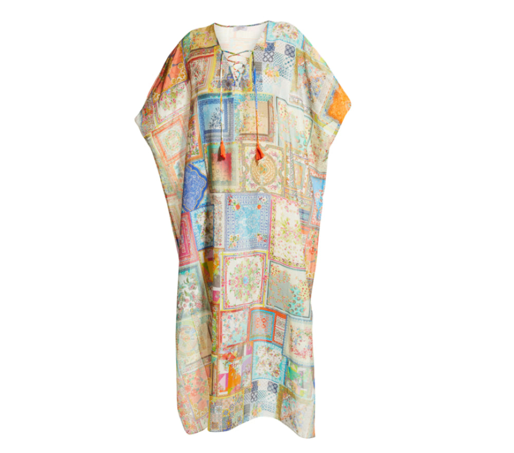 

Платье-кафтан Johnny Was Bella Lace Up Maxi, мультиколор