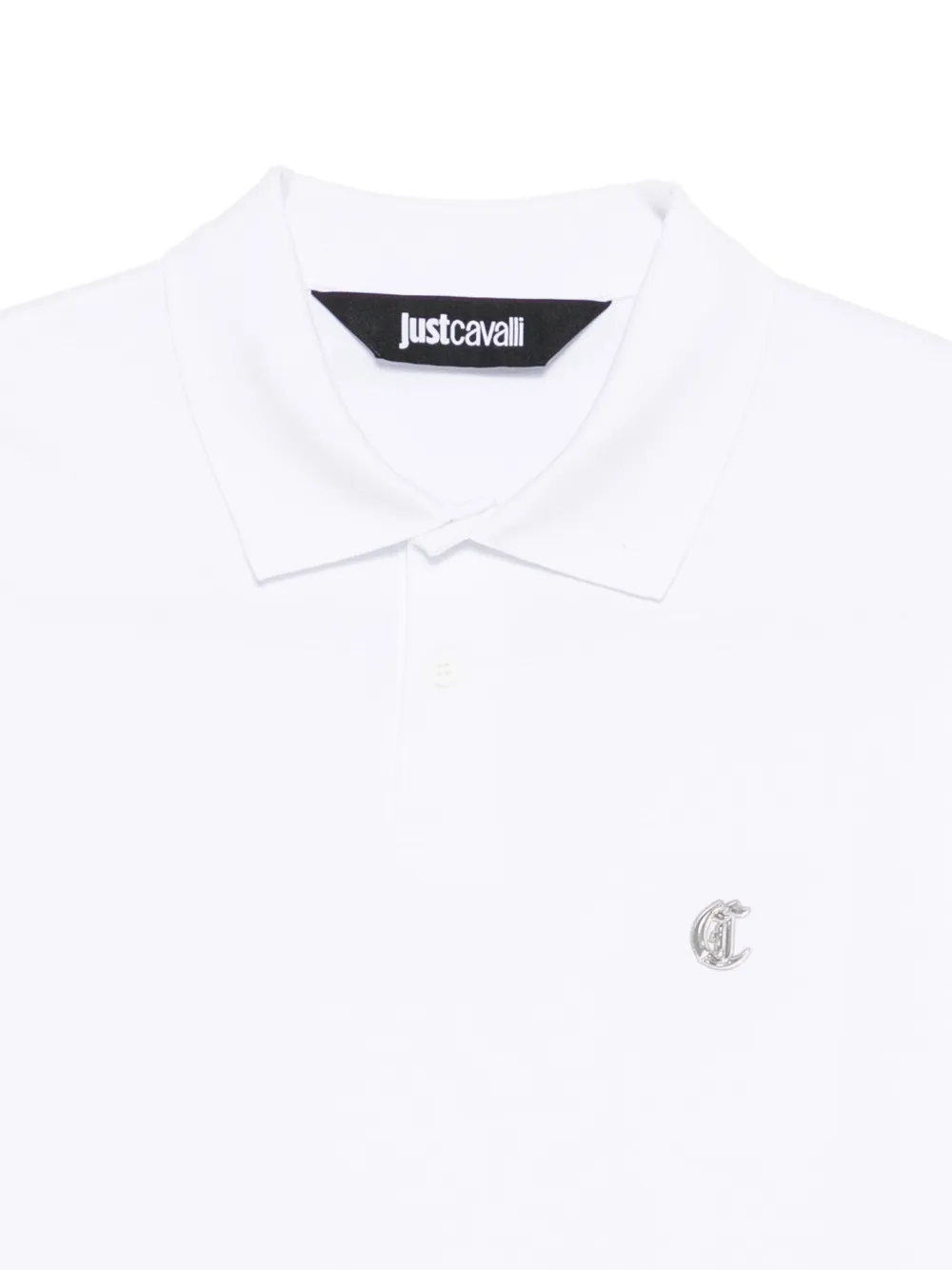 

Хлопковое поло с логотипом Just Cavalli, белый