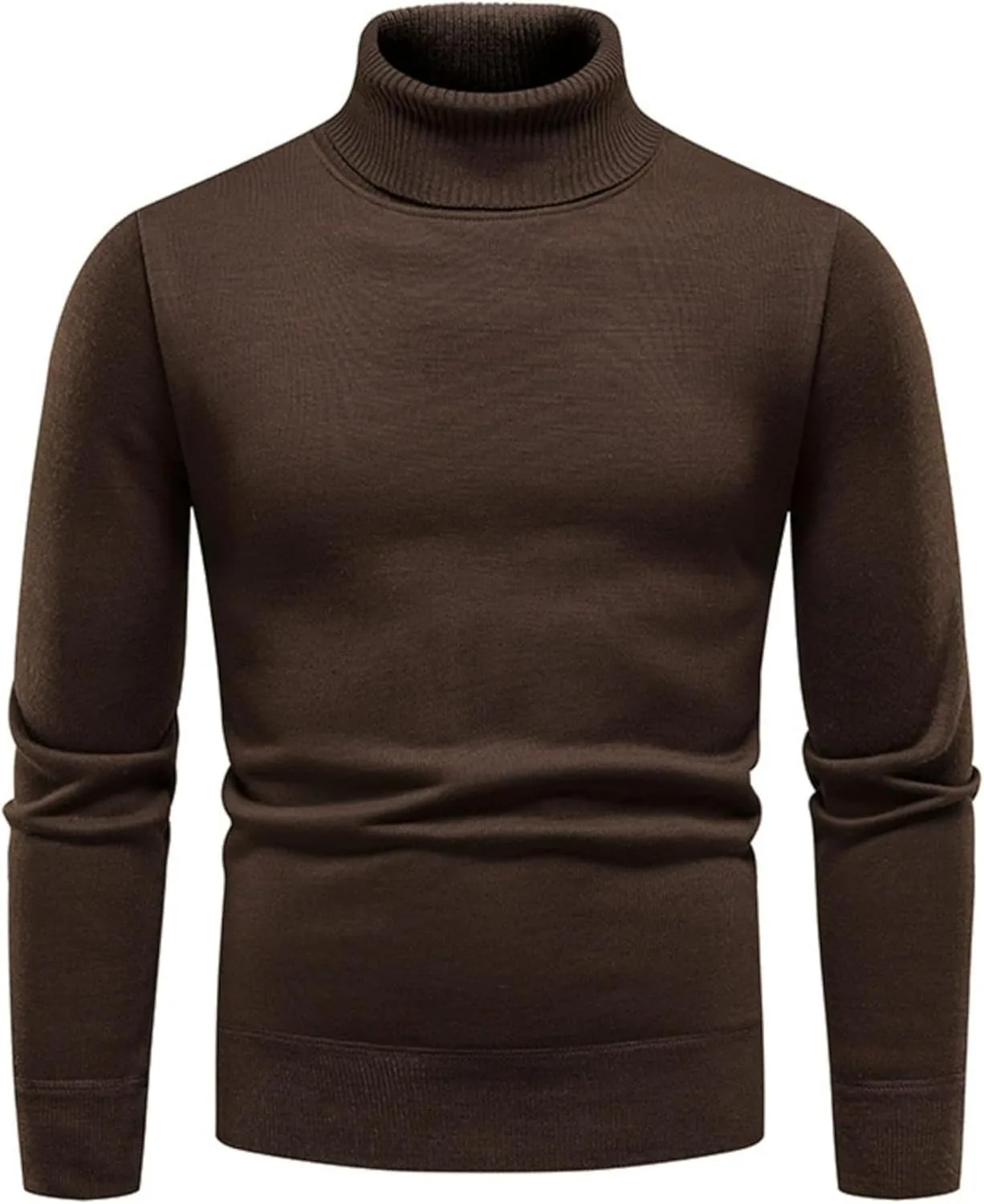 

Мужской джерси-джемпер с высоким воротником Slim Fit, мягкий и теплый для осени и зимы