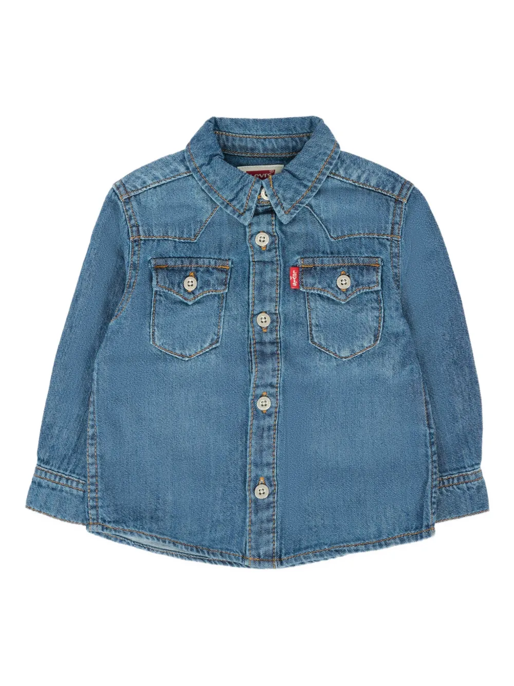 

Джинсовая рубашка с длинными рукавами Levi's Kids, синий