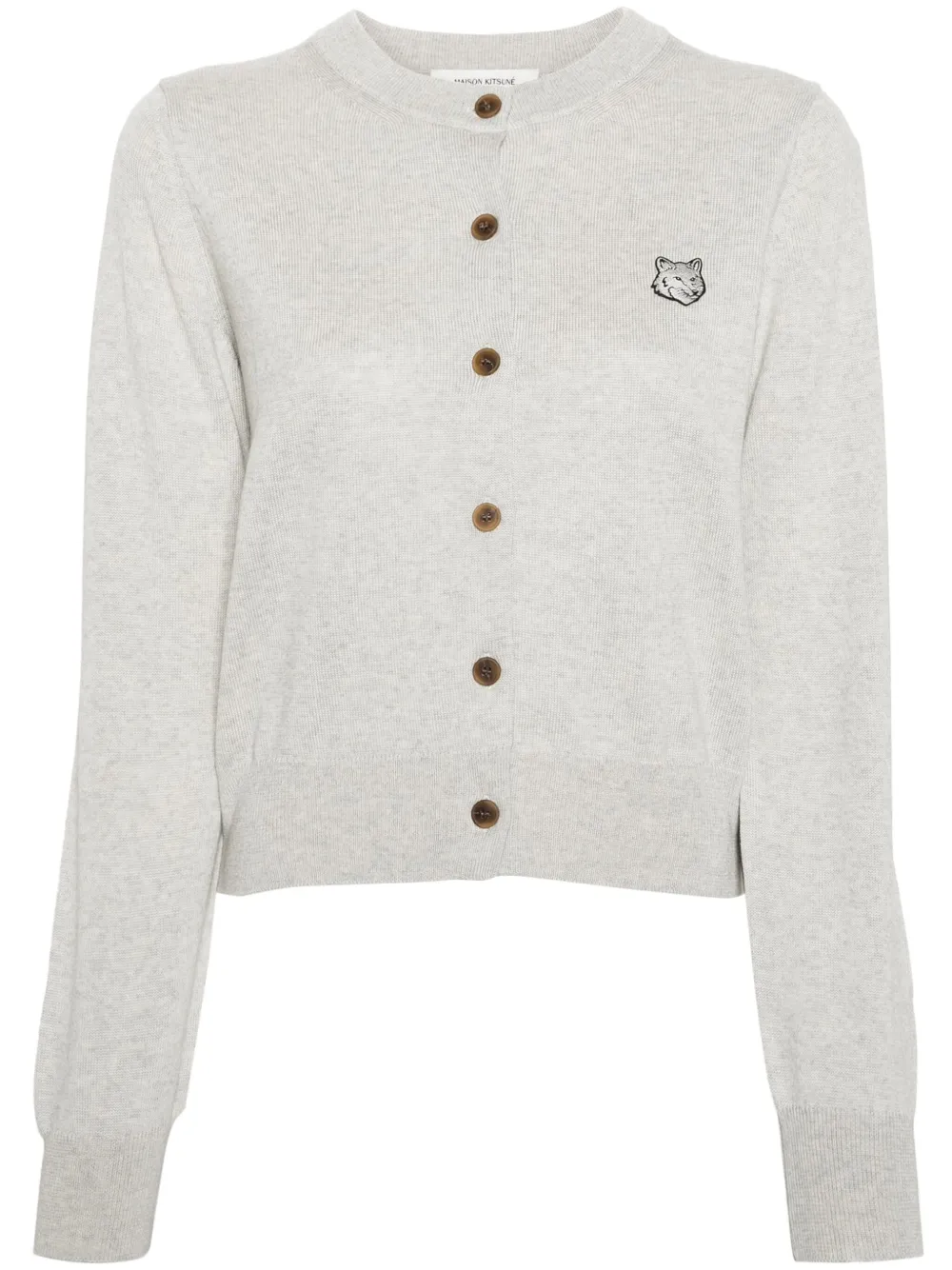 

Шерстяной кардиган Bold Fox Head Maison Kitsuné, серый