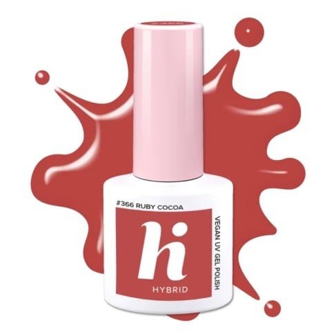 

HI HYBRID Гибридный лак для ногтей HEMA Free Coffeehouse #366 Ruby Cocoa 5 мл