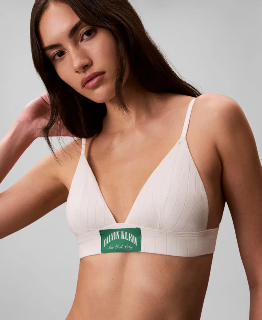 Женский спортивный треугольник Heritage Athletic Lightly Lined Triangle QF8886 Calvin Klein, цвет Tofu
