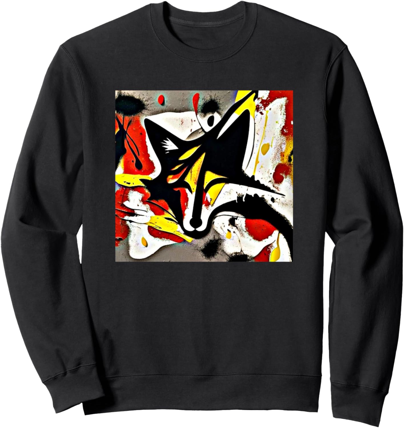 

Толстовка с красочным силуэтом лисы для любителей лис Foxes Sly Animals | Women Girls Kids Men Boys Gift, черный