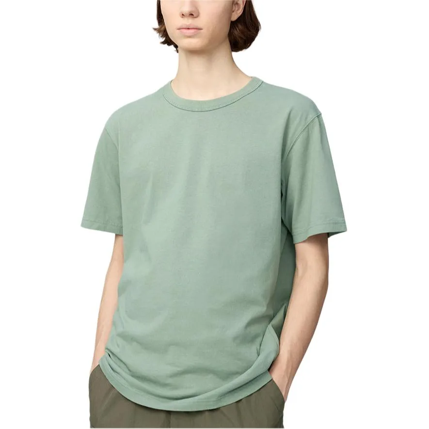UNIQLO Футболка U Collection унисекс травянисто-зеленого цвета с круглым вырезом