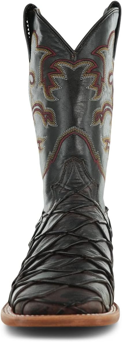 Мужские ковбойские сапоги Soto Boots Pirarucu с квадратным носком H4022, коричневый — фото 4