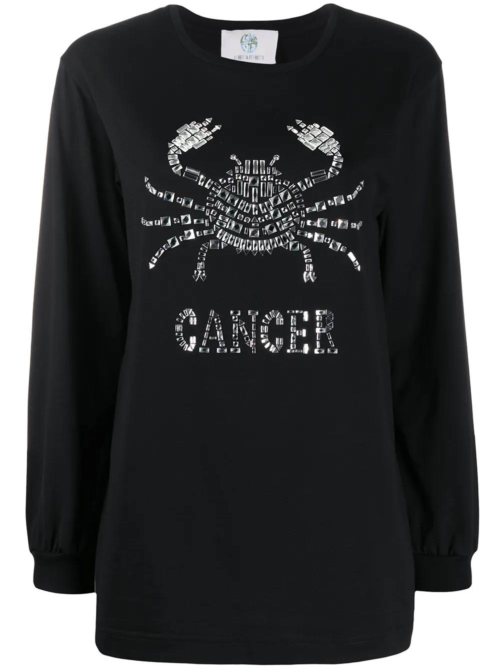 

Джемпер Cancer с кристаллами Alberta Ferretti, черный
