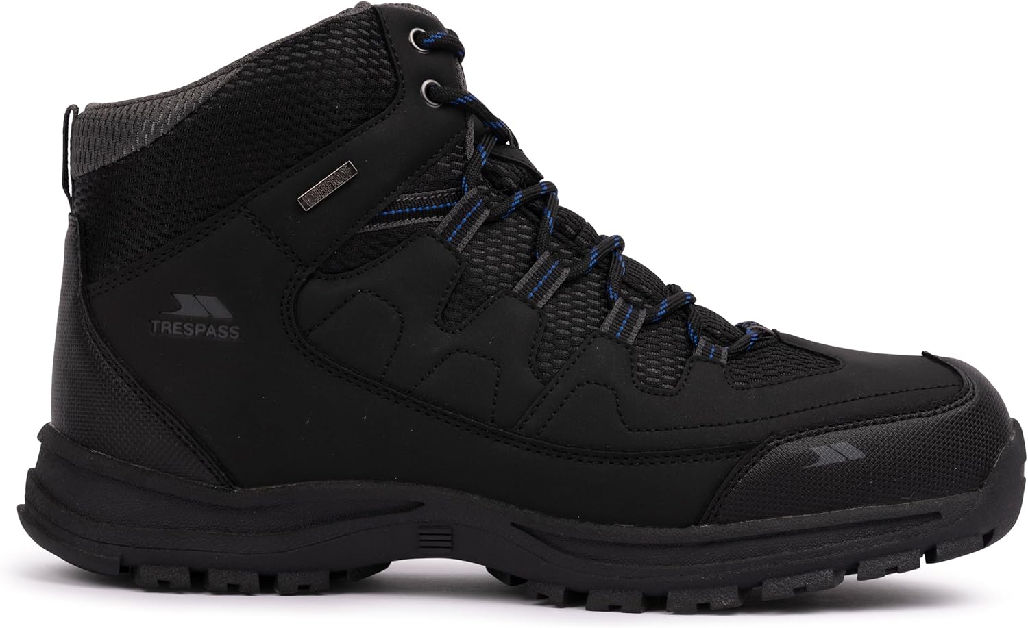 

Мужские водонепроницаемые и дышащие походные ботинки Finley для прогулок на природе с низкой посадкой Trespass, черный/синий