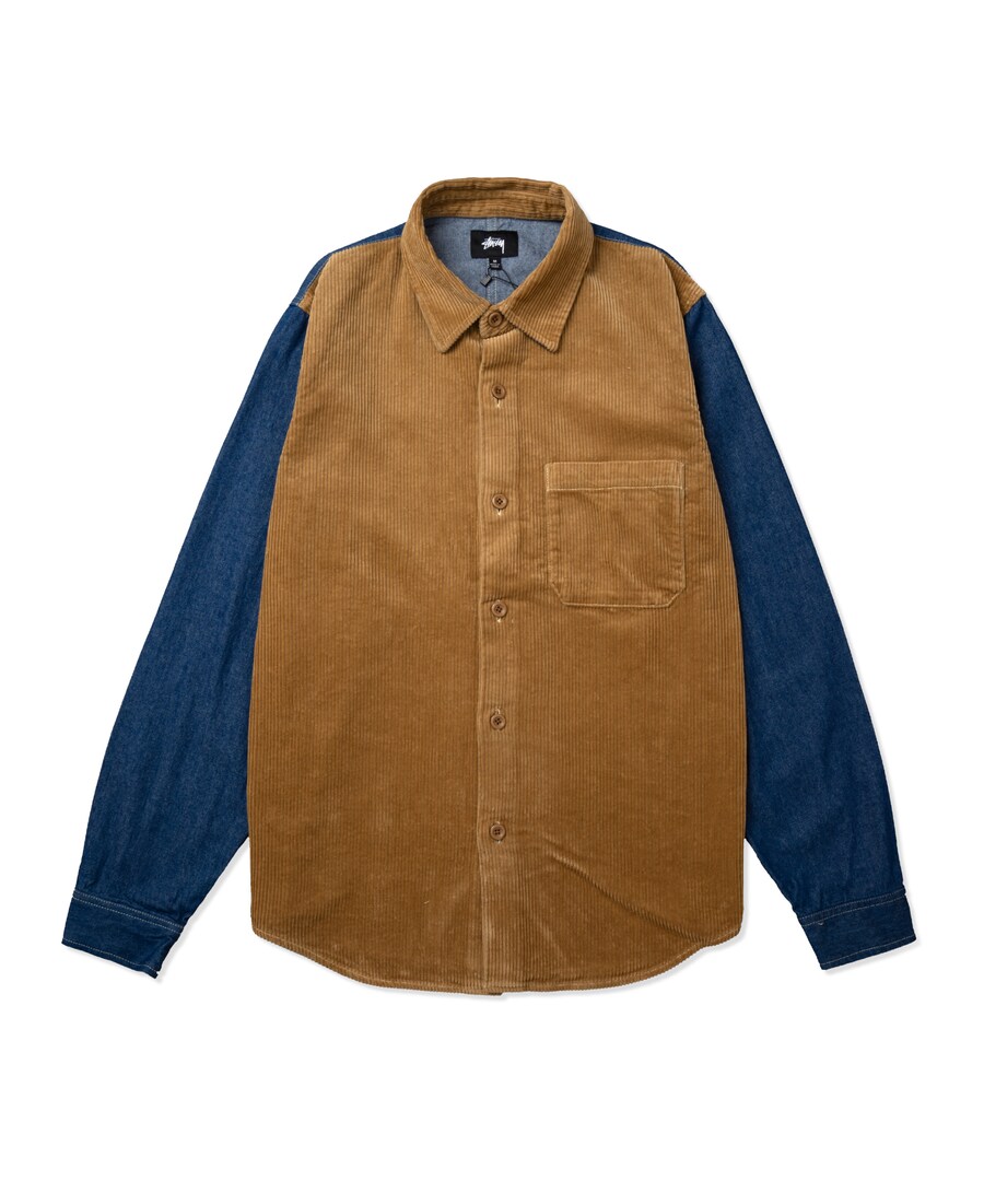 

Рубашка на пуговицах классического кроя Stüssy, коричневый