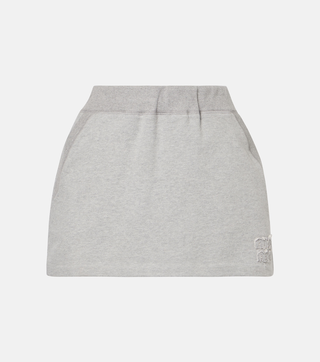 

Хлопковая мини-юбка Miu Miu, Grigio