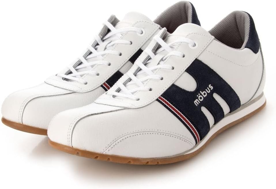 

Мужские повседневные кожаные кроссовки Basel Mobus, белый/синий/темно-синий