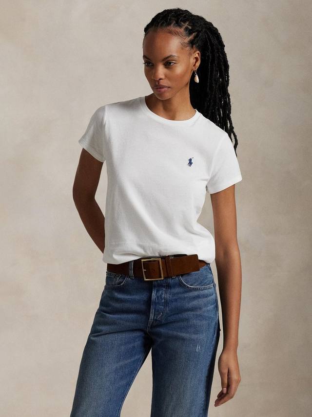 Хлопковая футболка с круглым вырезом Ralph Lauren, White — фото 2
