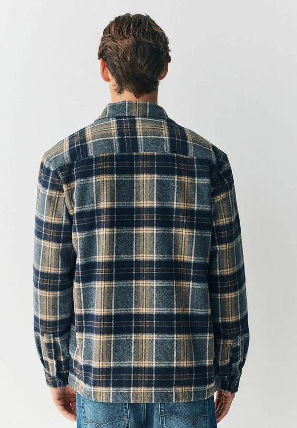 Легкая куртка в клетку «борд» стандартного кроя Next, Navy Blue — фото 4