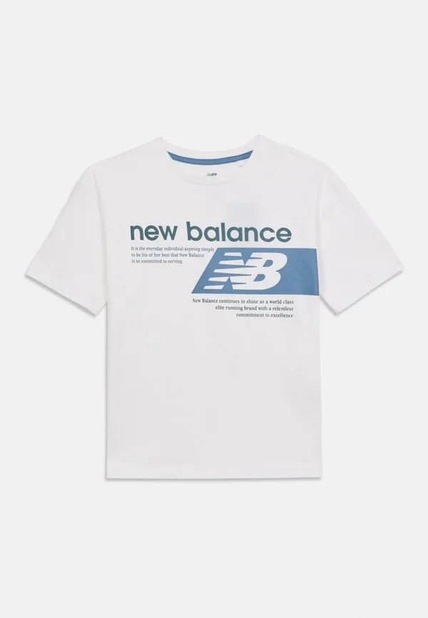 Футболка спортивного кроя премиум-класса с принтом New Balance, Bright White — фото 3