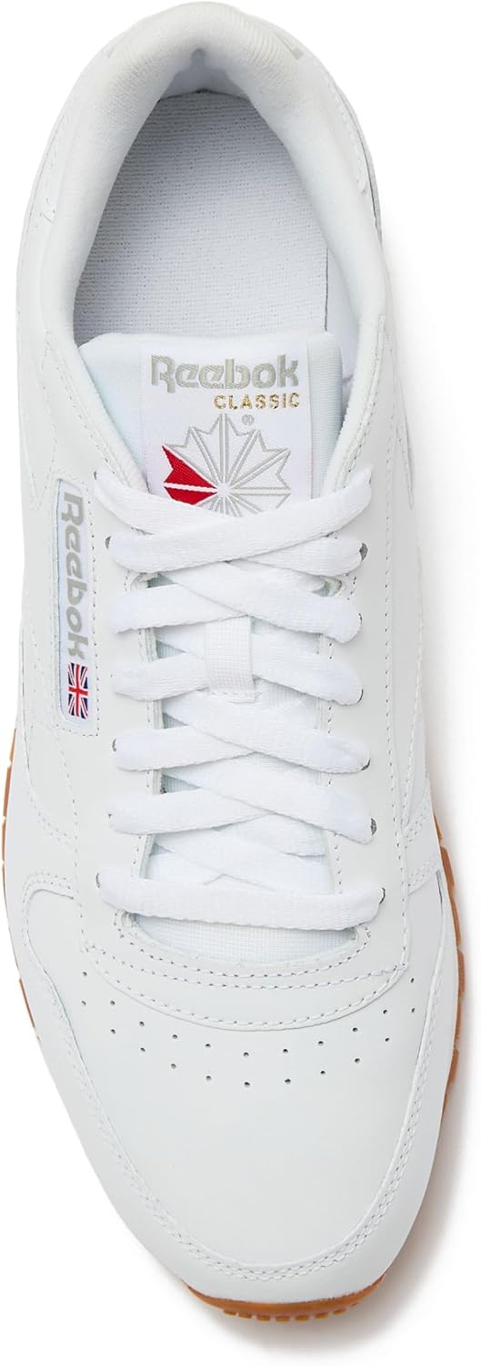 Кроссовки Reebok Classic Leather для мужчин, белый/серый — фото 4