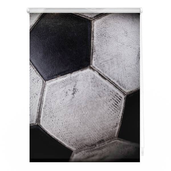 

Рулонные шторы Lichtblick Retro Fußball, 70x150x5 см, черно-белый