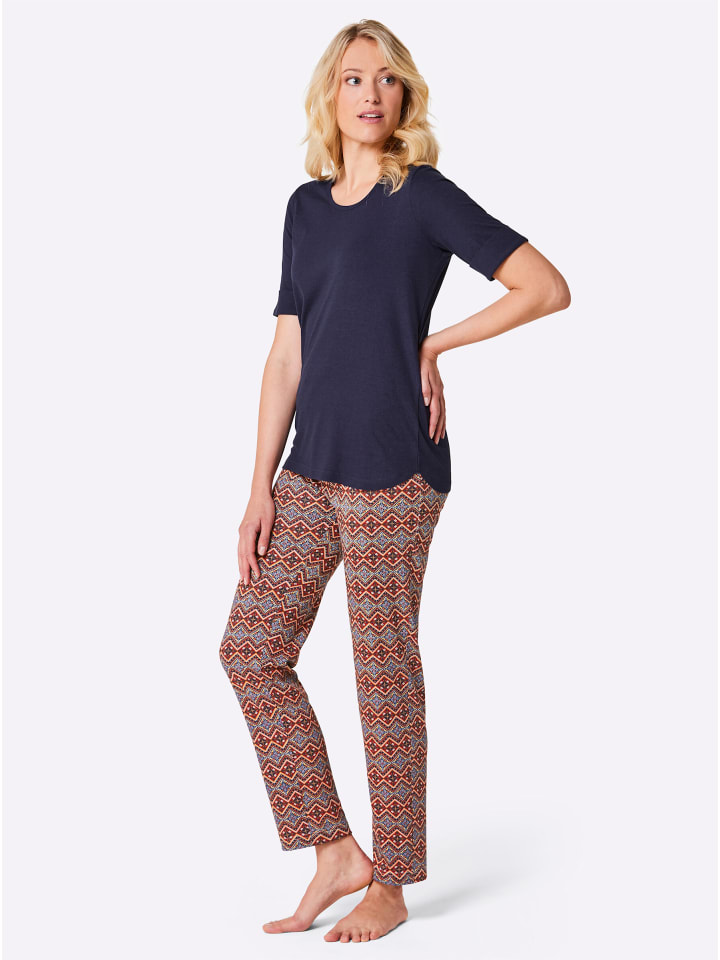 

WITT WEIDEN Пижама с принтом в сине-оранжевых тонах