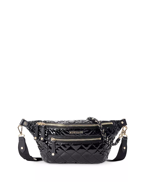

Маленькая лакированная сумка-слинг Crosby Mz Wallace, черный