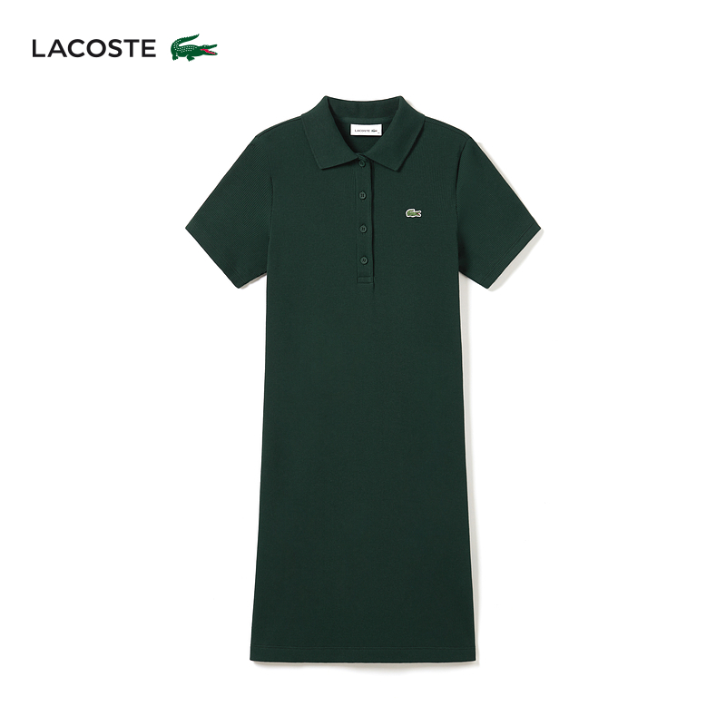 

Платье Lacoste с воротником-поло и короткими рукавами, темно-зеленый