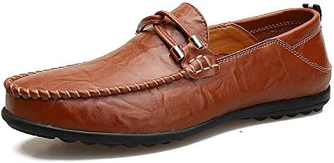 

Мужские мокасины WAOLSU на подкладке из кожи, повседневные слипоны для вождения и официального стиля, коричневый