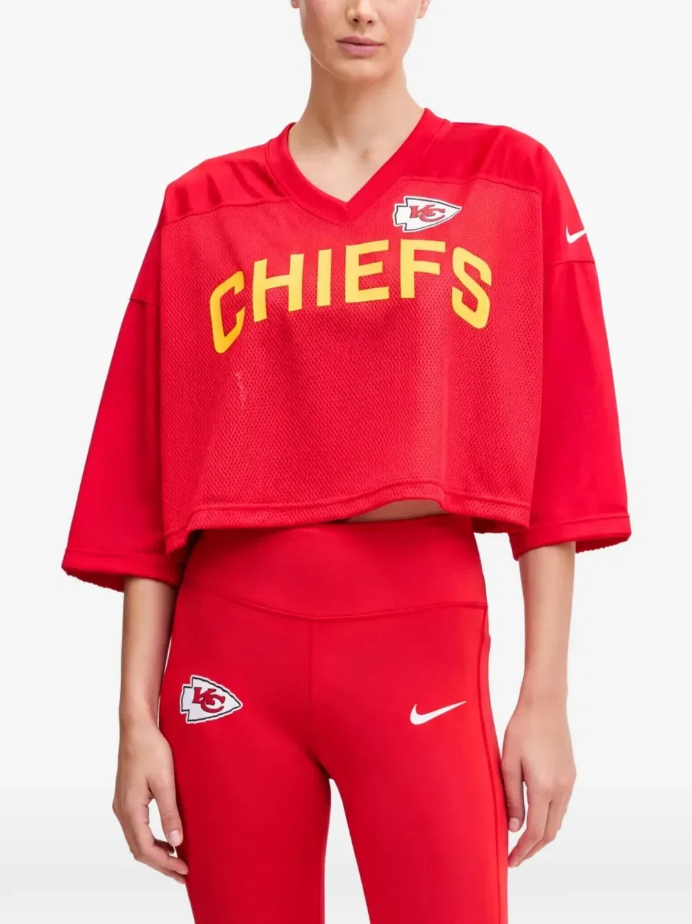 Укороченная футболка Kansas City Chiefs Wide Receiver Jersey Fashion из коллаборации с NFL Nike, красный
