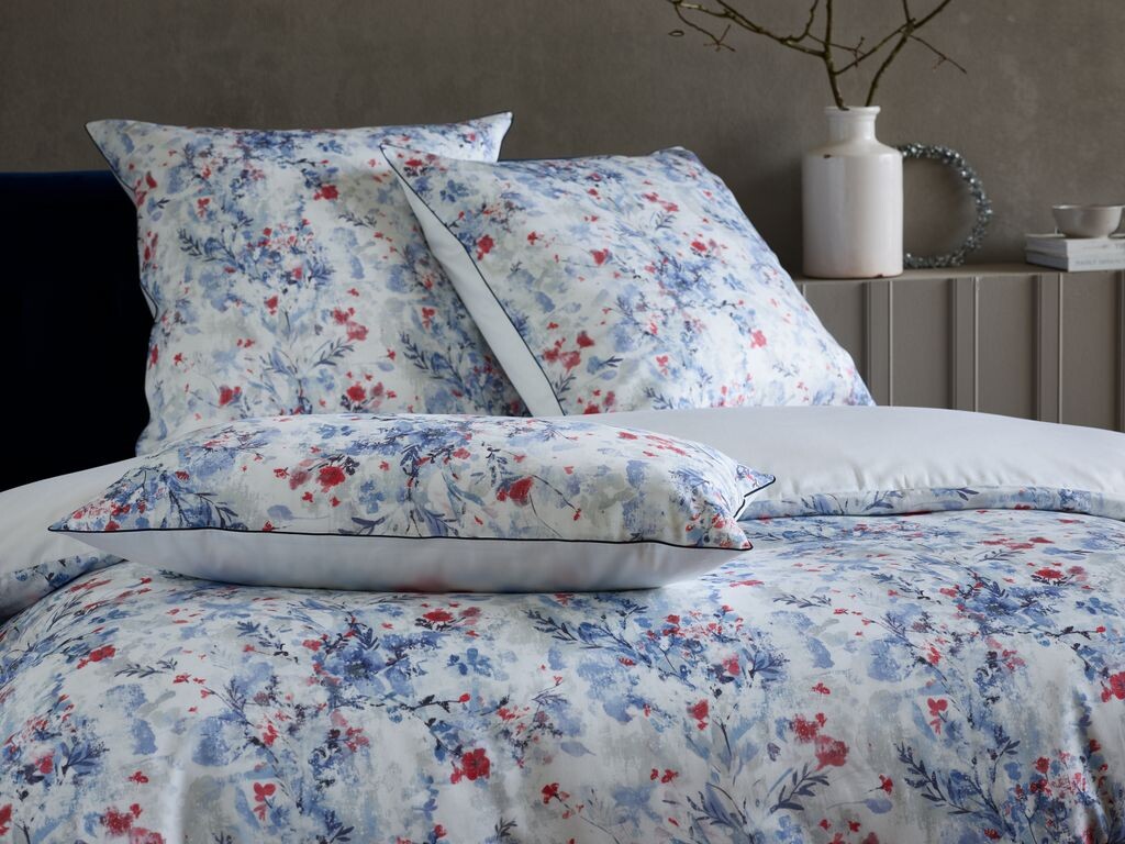 

Сатиновый комплект постельного белья Curt Bauer Mako дизайн 6218 ESTHER цвет морозно-синий-1279 размер 155х220+80х80 см