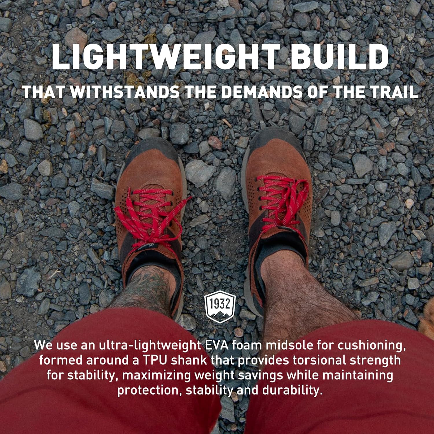 Мужские туристические ботинки Danner Trail 2650 - прочная замша, легкий текстиль с дышащей сетчатой подкладкой, стелька Ortholite и подошва Vibram для сцепления, коричневый — фото 4