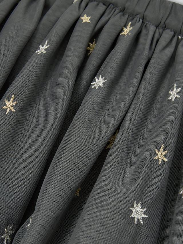 Детская юбка для праздника из тюля со звездами John Lewis, Black, Gold — фото 4