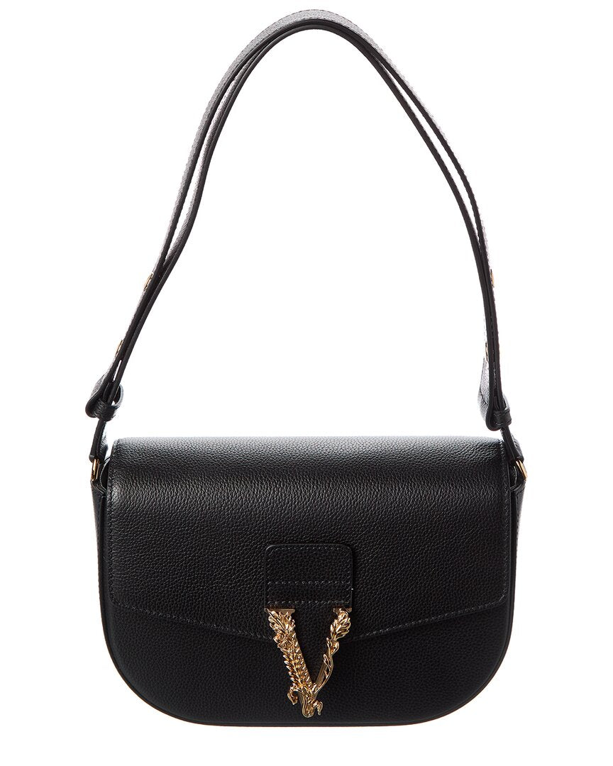 

Сумка Versace Virtus через плечо из кожи, черный