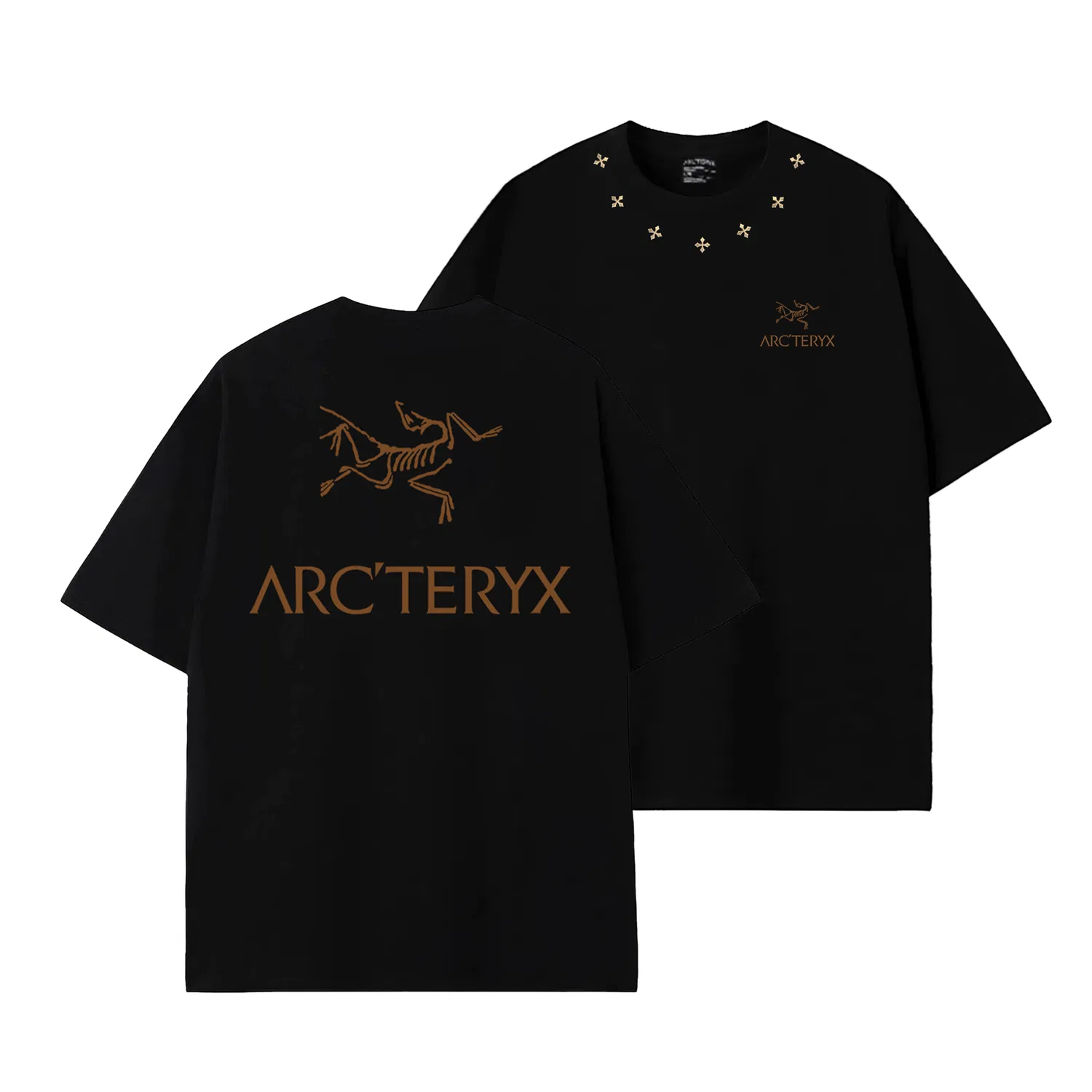 Футболка хлопковая с принтом Arcteryx черная