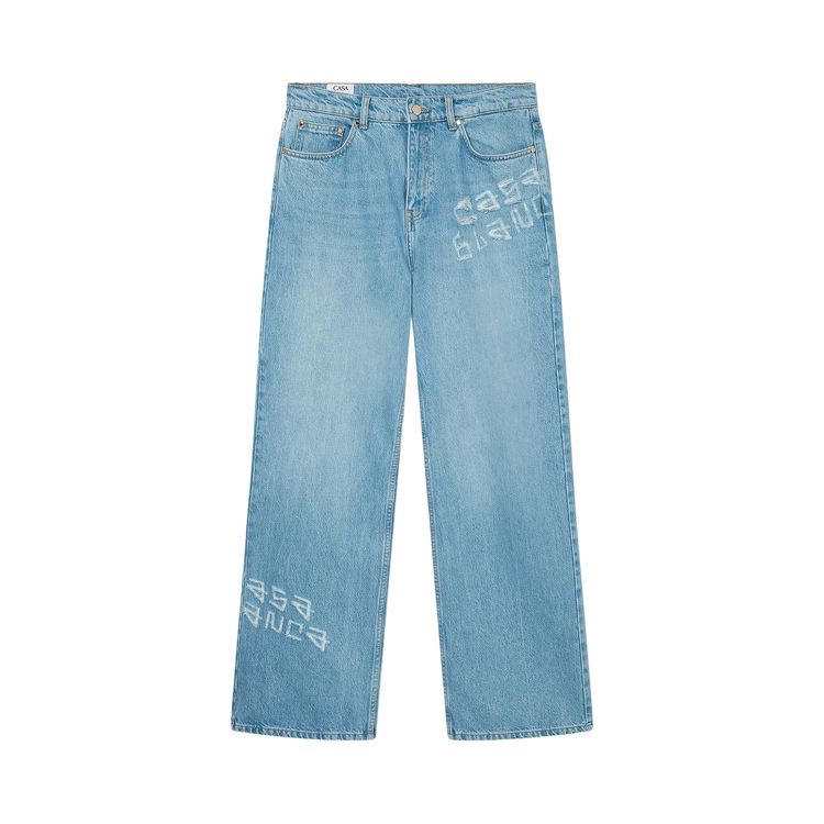 

Джинсы Casablanca Graffiti Jeans 'Light Blue Vintage Wash', синий