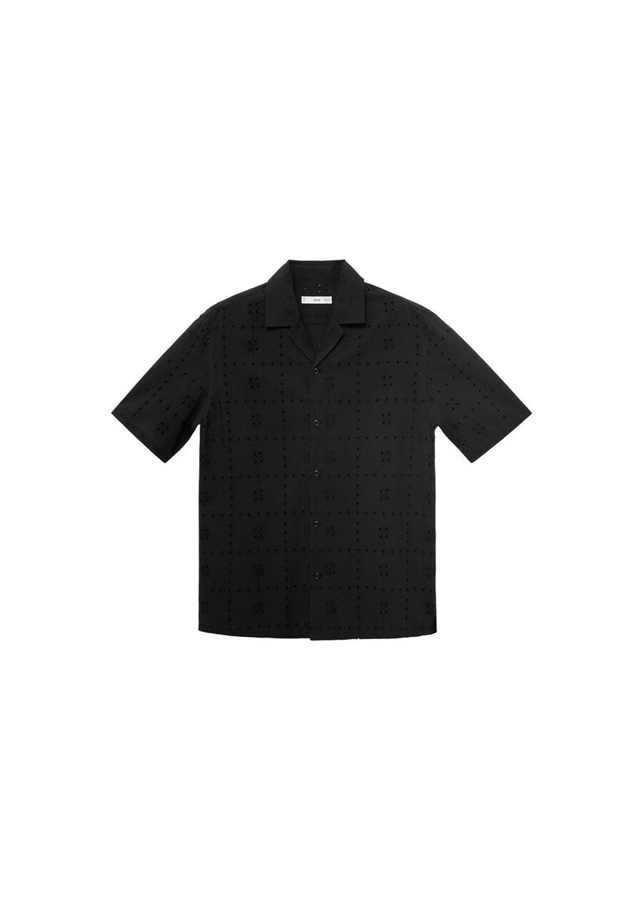 

Рубашка на пуговицах классического кроя MANGO MAN Daone, Black