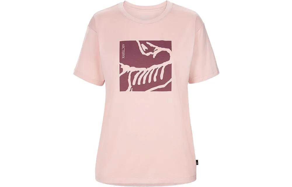Футболка с втачным рукавом для женщин Arcteryx, Cherry Blossom Pink/Desert Salt