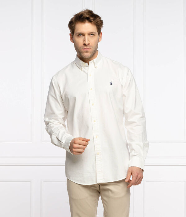 Рубашка мужская Polo Ralph Lauren хлопковая, белый — фото 3