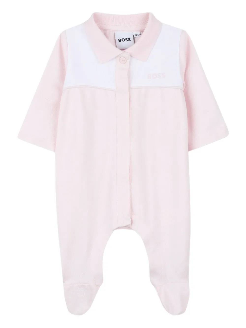 

Ромпер с воротником поло BOSS Kidswear, розовый
