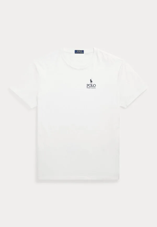 Классическая футболка с логотипом, базовая футболка Polo Ralph Lauren, White — фото 4