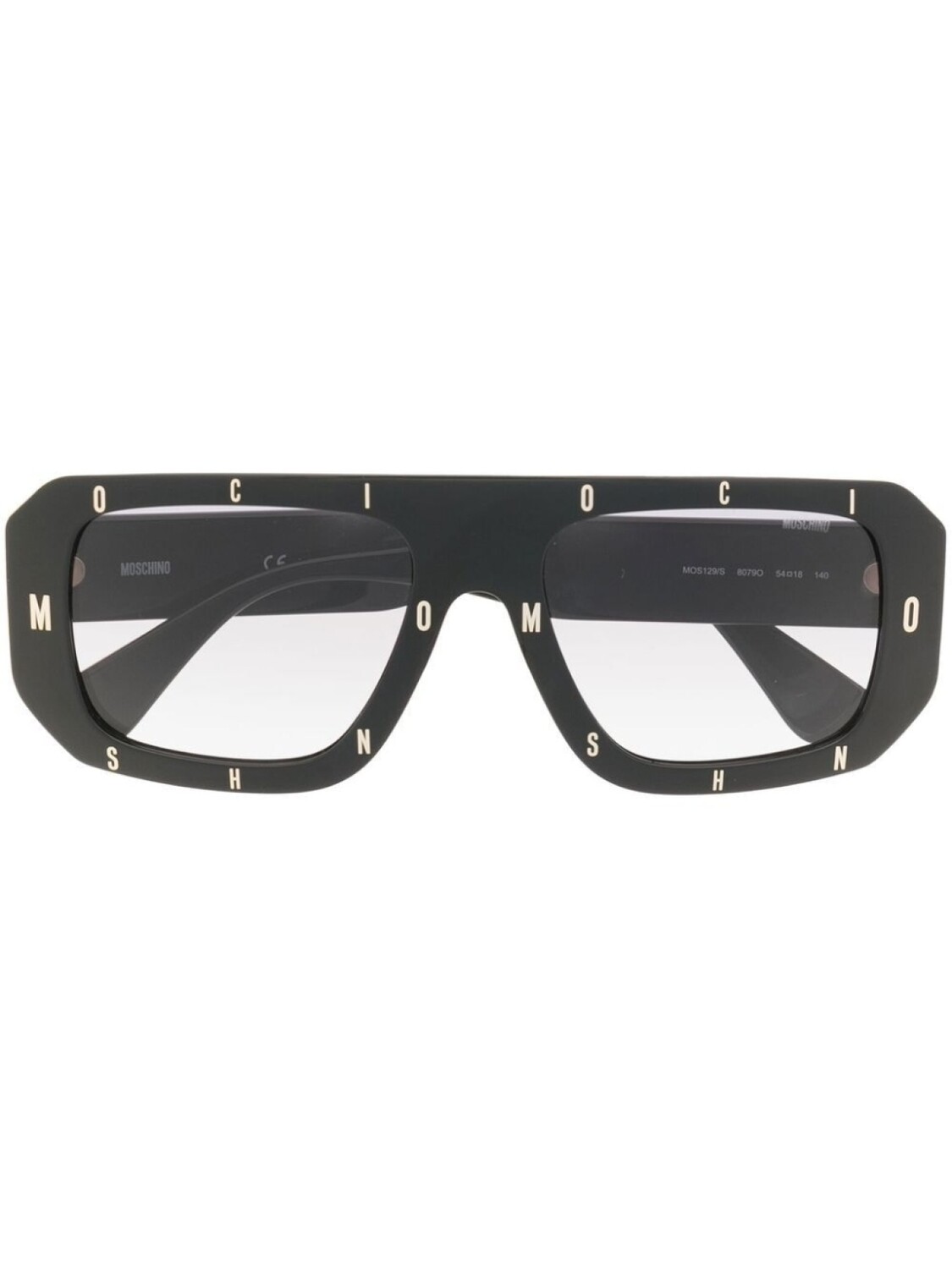 

Moschino Eyewear солнцезащитные очки в массивной оправе, черный
