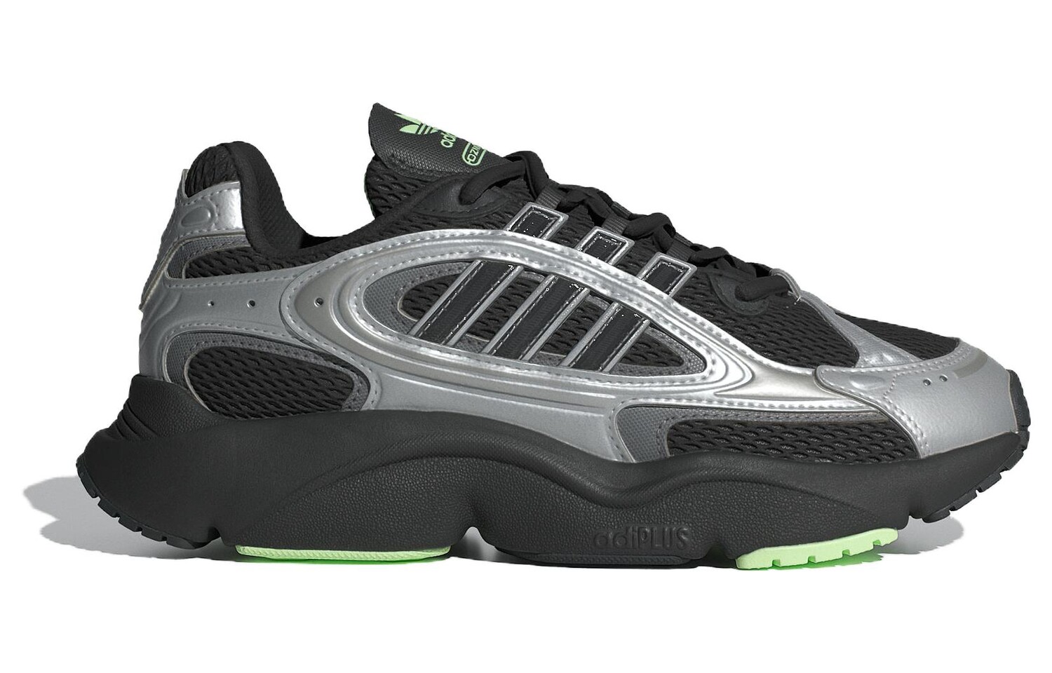 Adidas originals Ozmillen Кроссовки Женские, Core Black/Carbon/Green Spark — фото 2