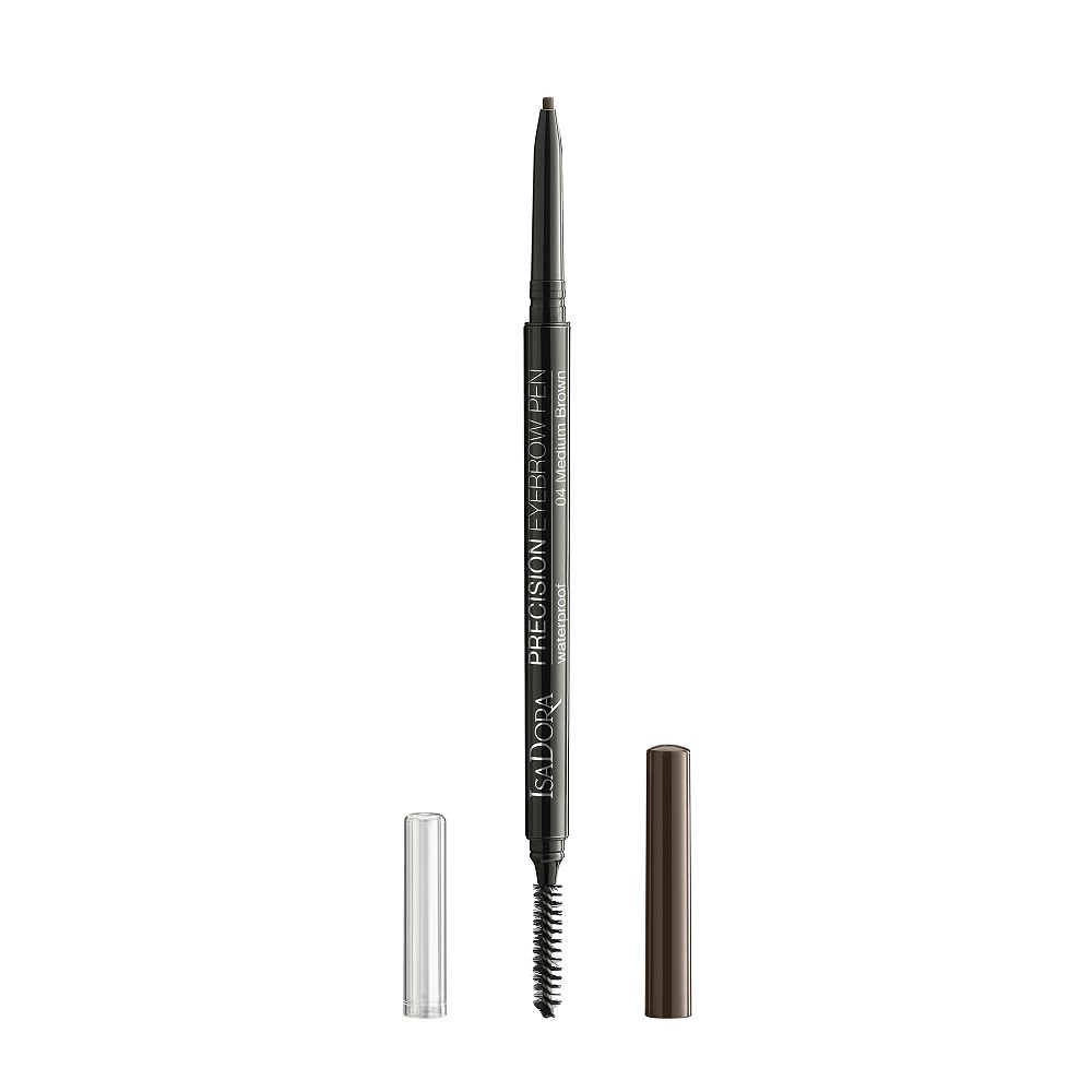 

Выдвижной карандаш для бровей с кисточкой precision eyebrow pen Isadora, цвет nr. 04 medium brown, вес 0.09 гр.