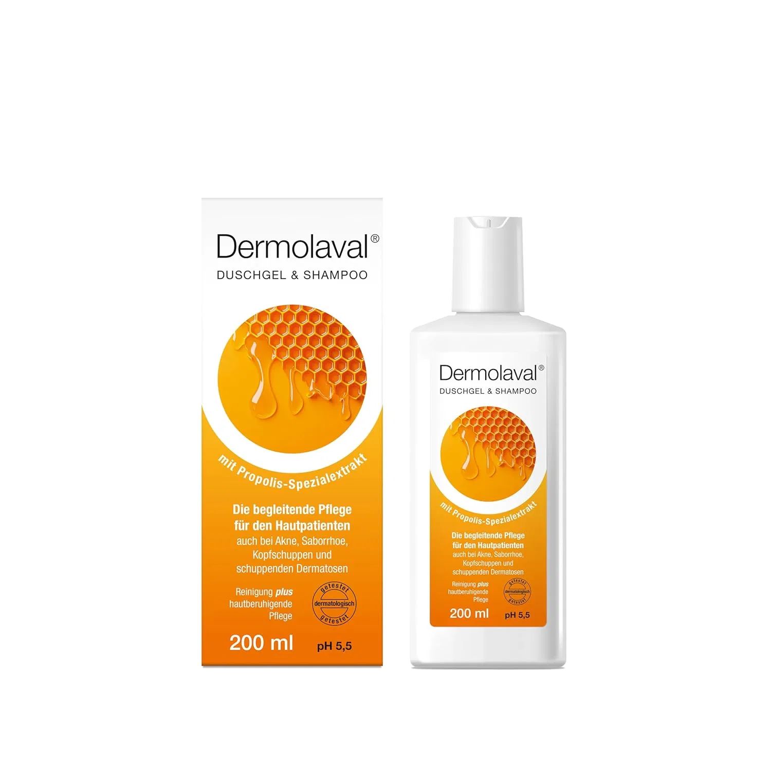Шампунь-гель для душа «Dermolaval» с прополисом ‎Curarina