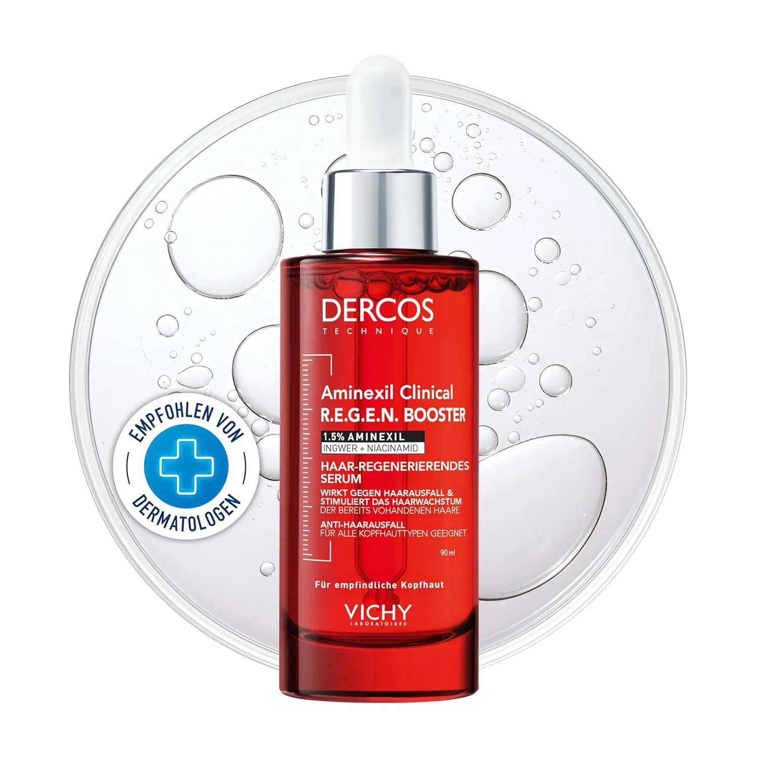 Сыворотка против выпадения волос «Dercos Aminexil Clinical R.E.G.E.N. Booster» от Vichy, 90 мл Vichy