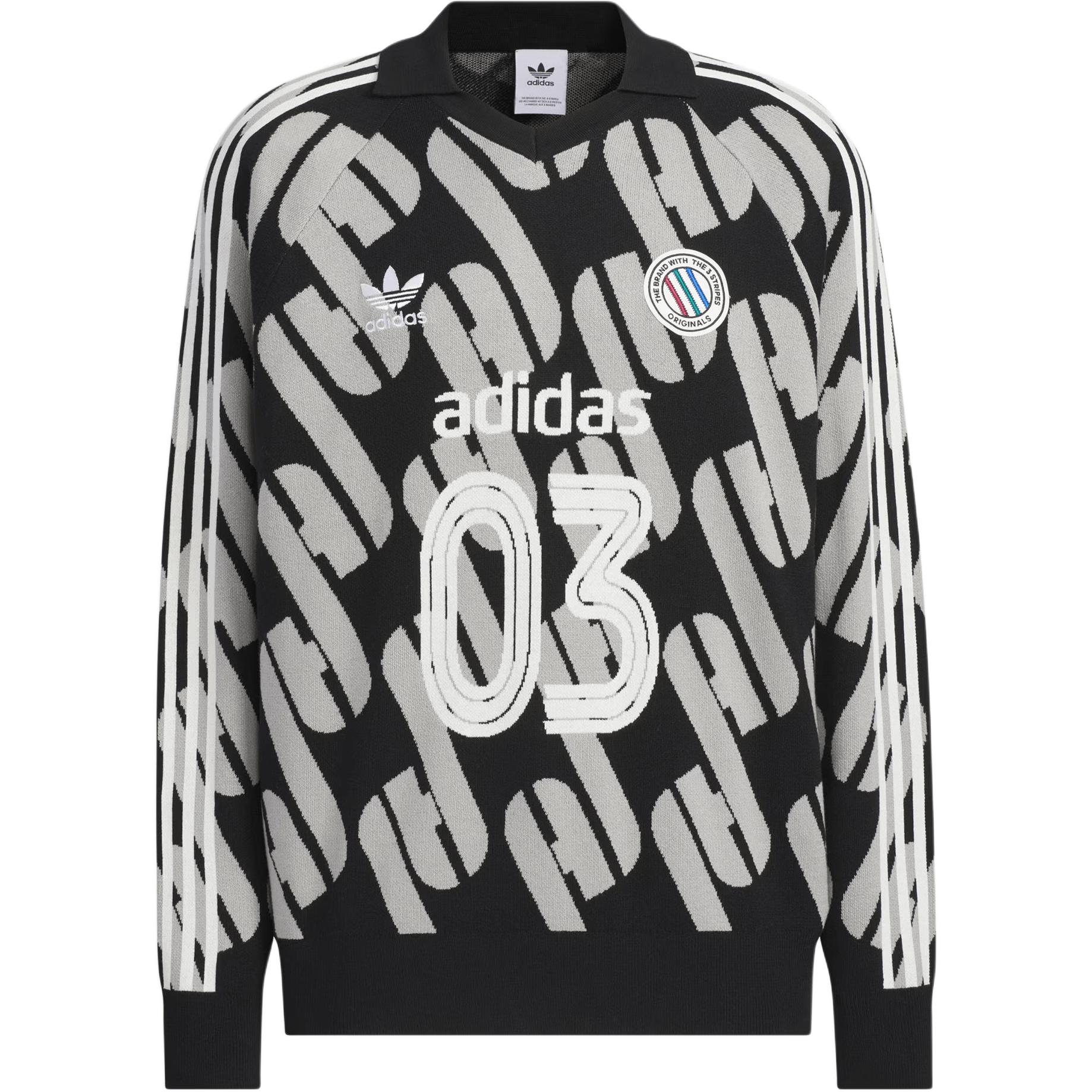 Футболка поло Adicolor Unisex черный/средний серый меланж Adidas Originals — фото 2