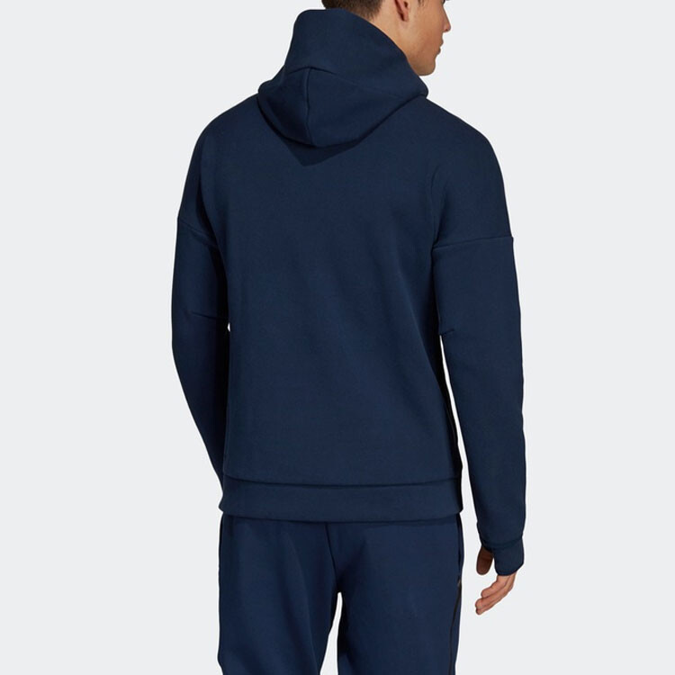 Куртка ZNE мужская студенческая темно-синяя Adidas, темно-синий — фото 3